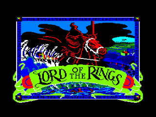 Lord Of The Rings: Game One title screen for Amstrad CPC